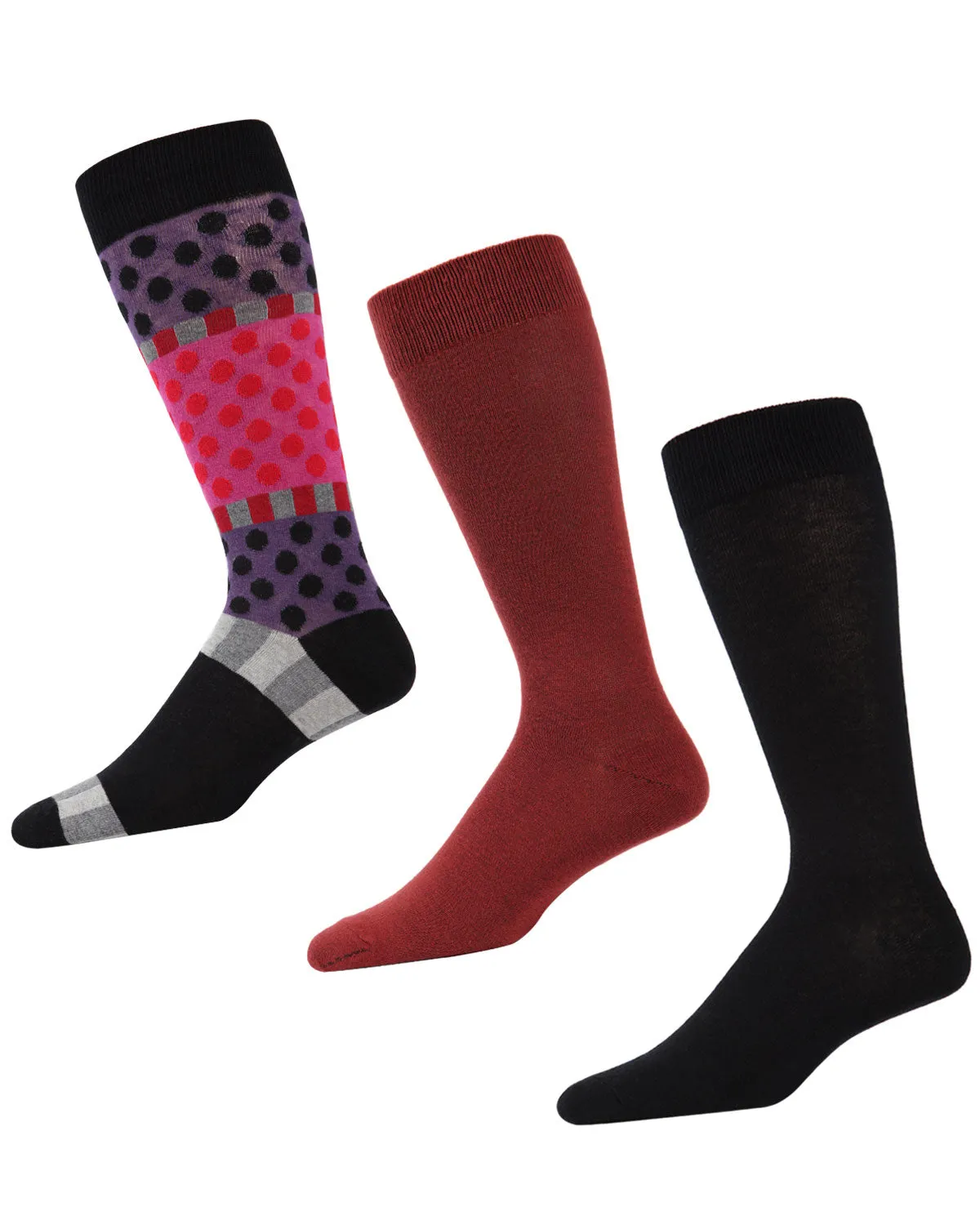 Polka Dash Cotton Blend Crew Sock 3 Pack sold by MeMoi product image thumbnail 2