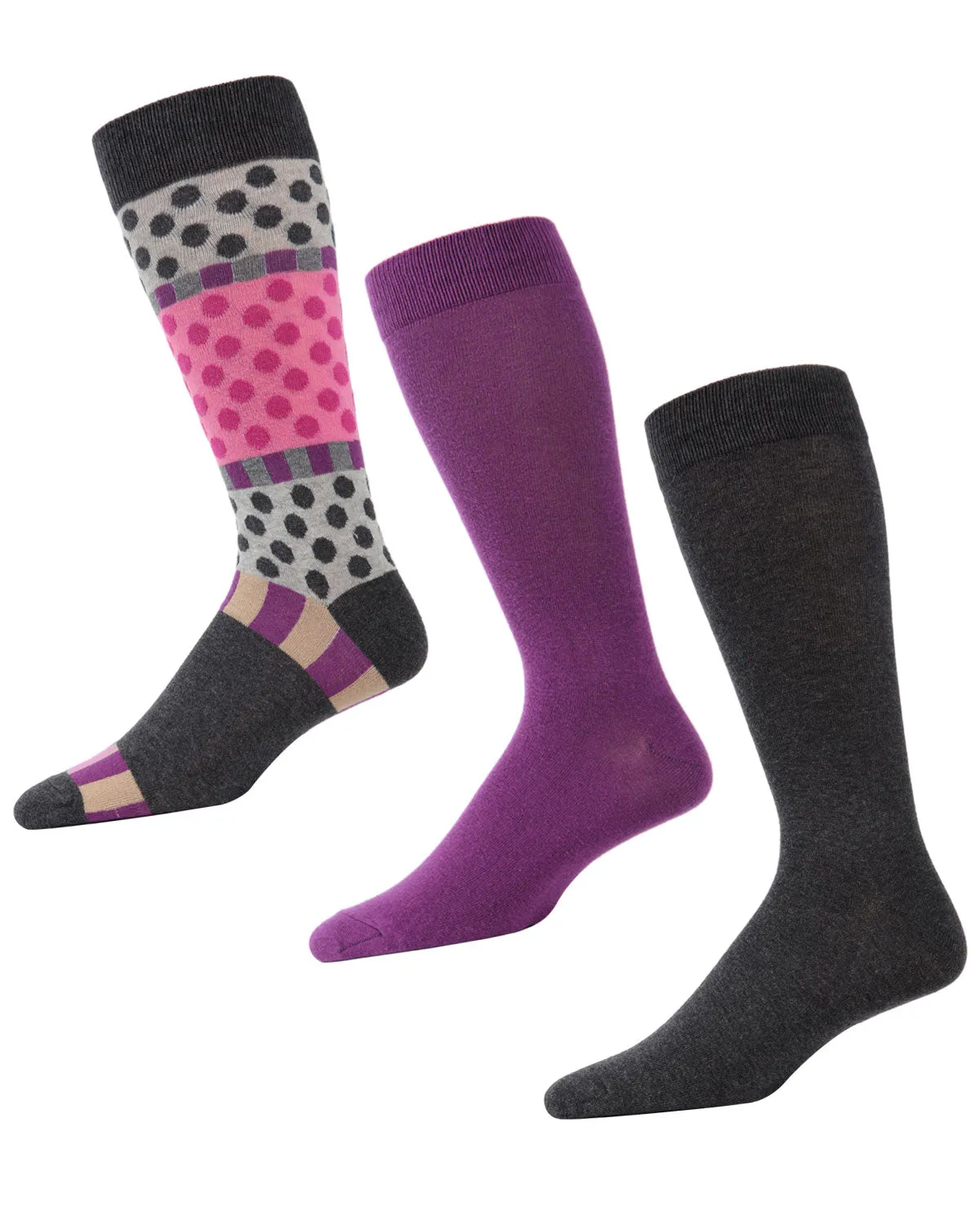 Polka Dash Cotton Blend Crew Sock 3 Pack sold by MeMoi product image thumbnail 3