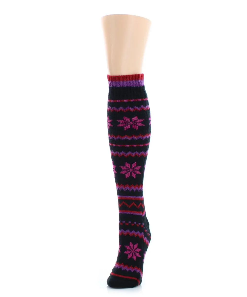 Flaketion Knit Knee High Flower Socks sold by MeMoi product image thumbnail 2