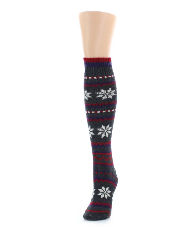 Flaketion Knit Knee High Flower Socks sold by MeMoi