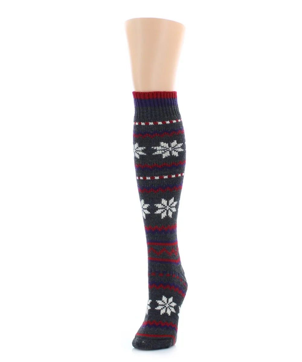 Flaketion Knit Knee High Flower Socks sold by MeMoi