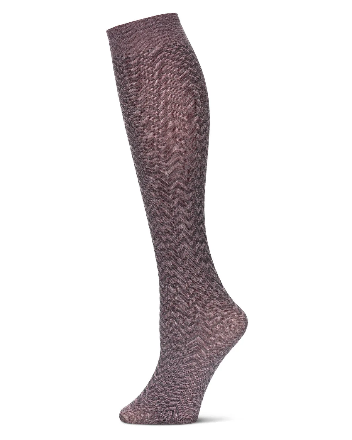 Women's Horizontal Zag Opaque Knee High Socks sold by MeMoi product image thumbnail 2