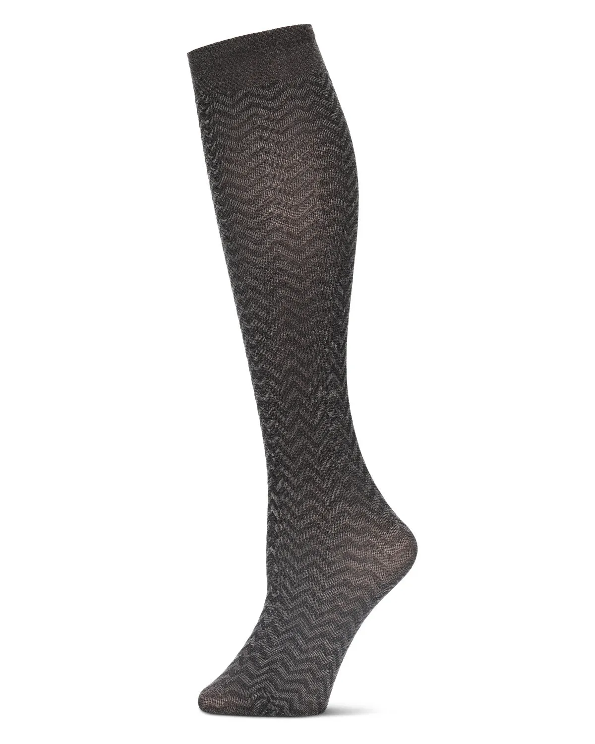 Women's Horizontal Zag Opaque Knee High Socks sold by MeMoi
