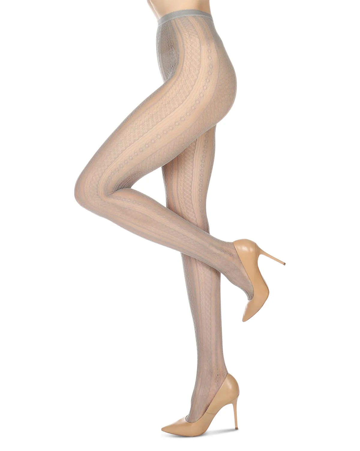 Women's Optic Spiral Sheer Net Nylon Tights sold by MeMoi product image thumbnail 4