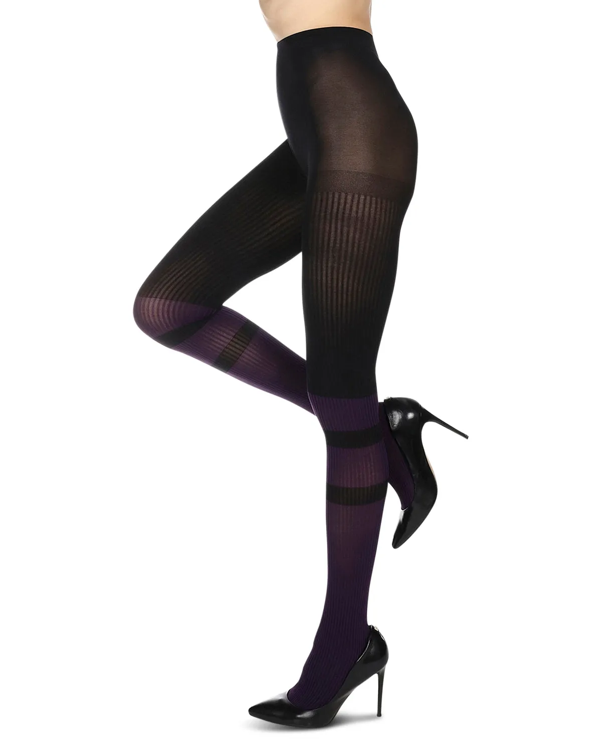 Women's Sportif Rib Nylon Fashion Tights sold by MeMoi product image thumbnail 4