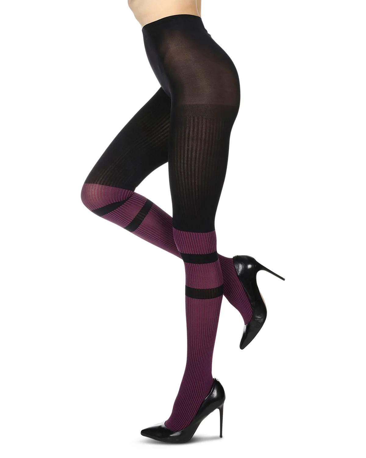 Women's Sportif Rib Nylon Fashion Tights sold by MeMoi product image thumbnail 3