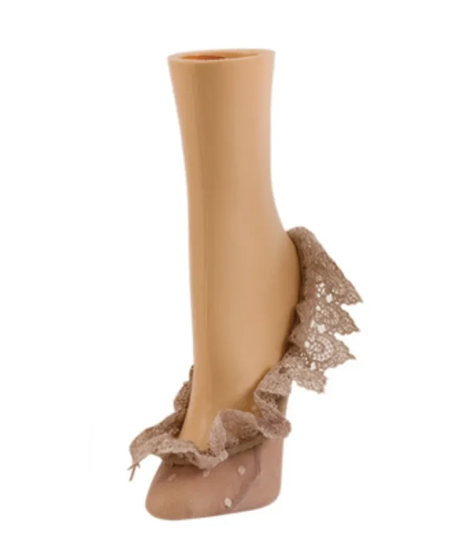 Women's Beyond Lace Fringe Polka Dot Foot Liner Socks sold by MeMoi