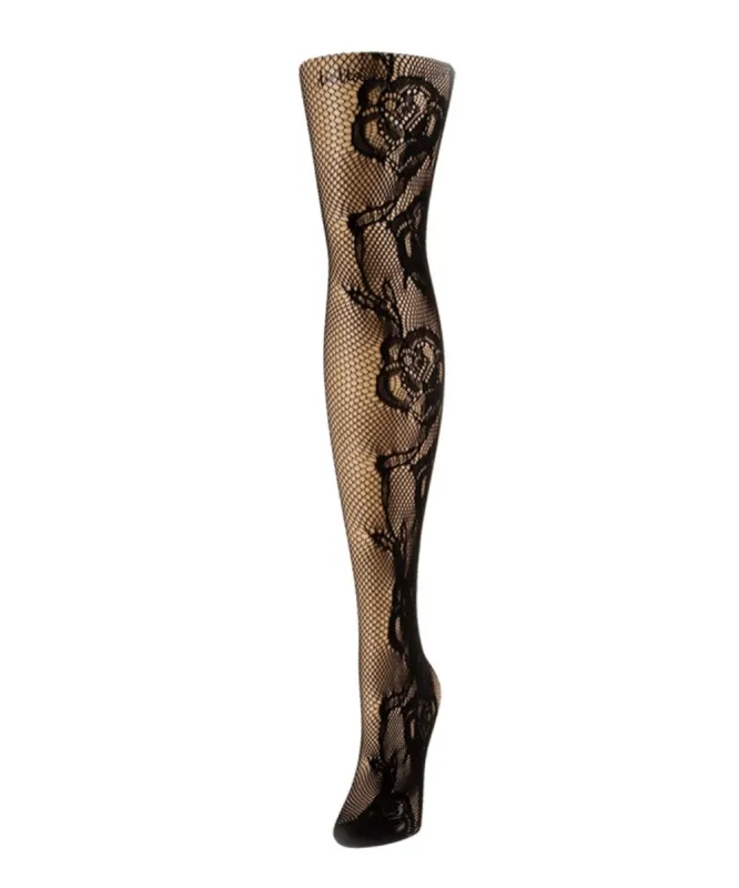 Botanica Floral Swirl Fishnet Tights sold by MeMoi