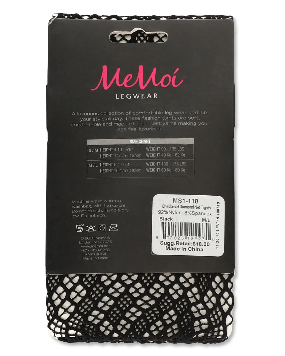 Women's Checkered Diamonds Nylon Net Tights sold by MeMoi product image thumbnail 5