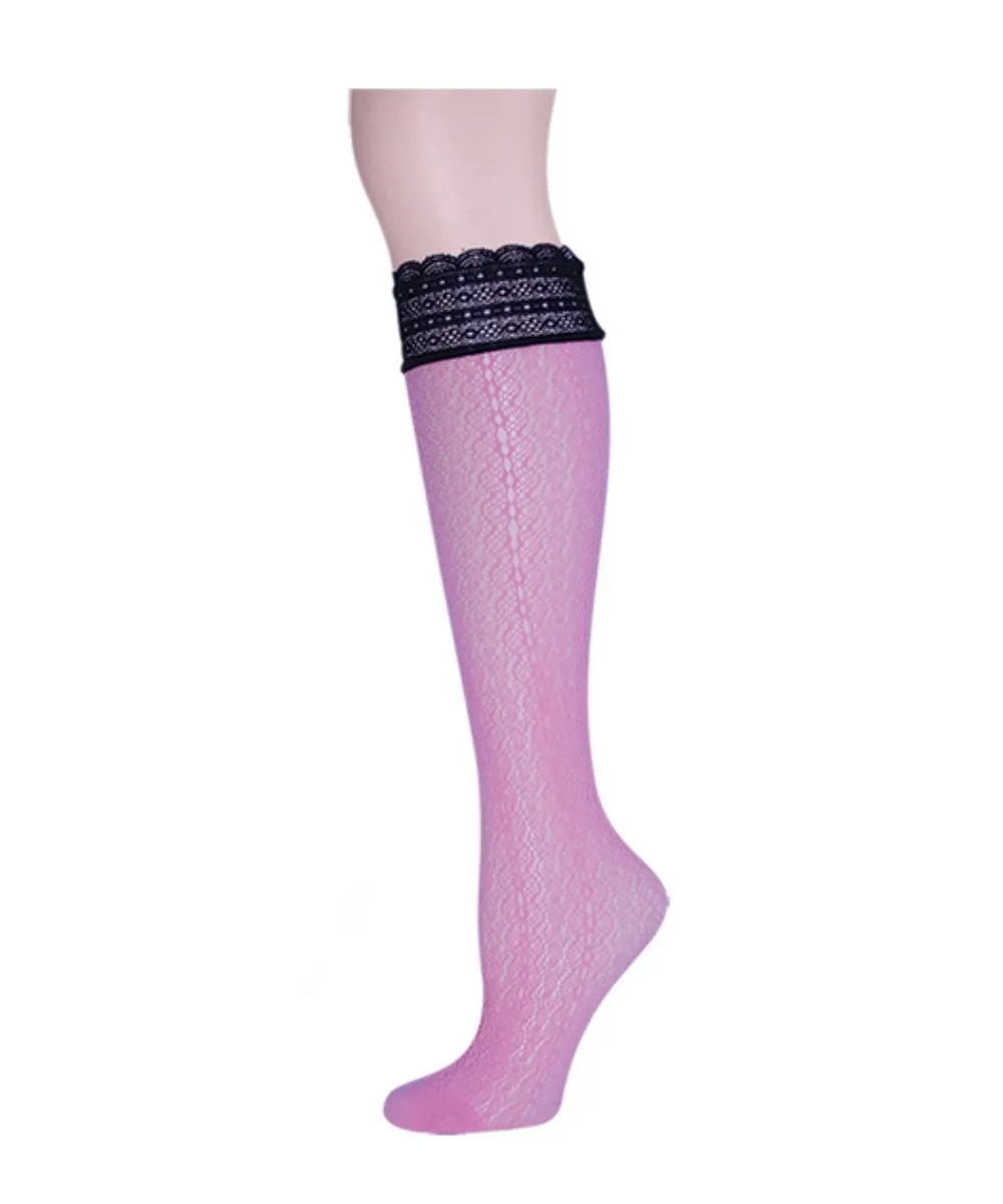 Ornate Lace Net Knee High Socks sold by MeMoi product image thumbnail 3