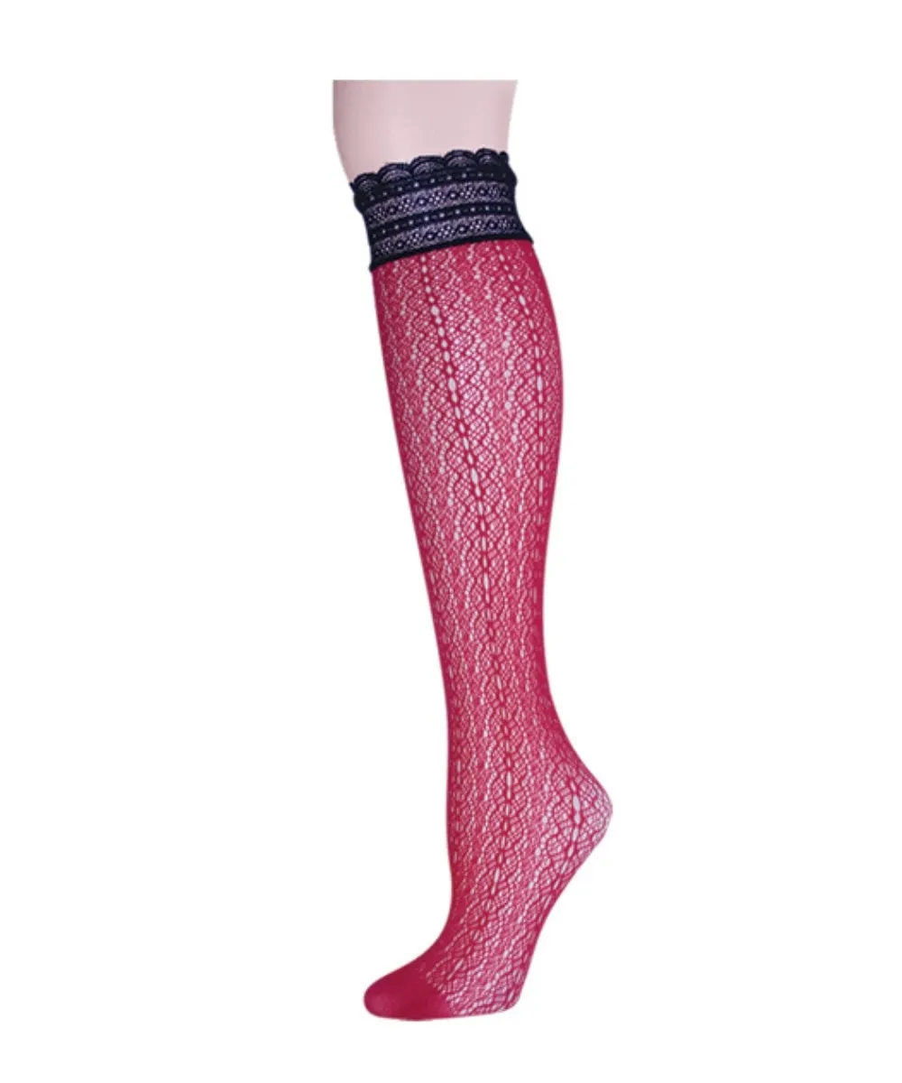 Ornate Lace Net Knee High Socks sold by MeMoi product image thumbnail 4