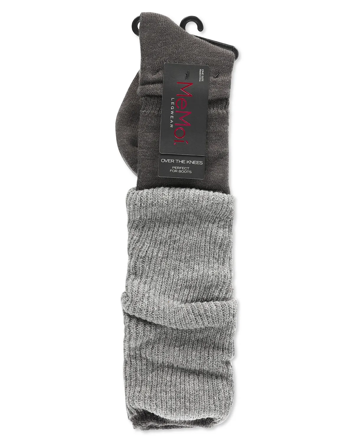 Women's Two Tone Ribbed Wool Over The Knee Socks sold by MeMoi product image thumbnail 5
