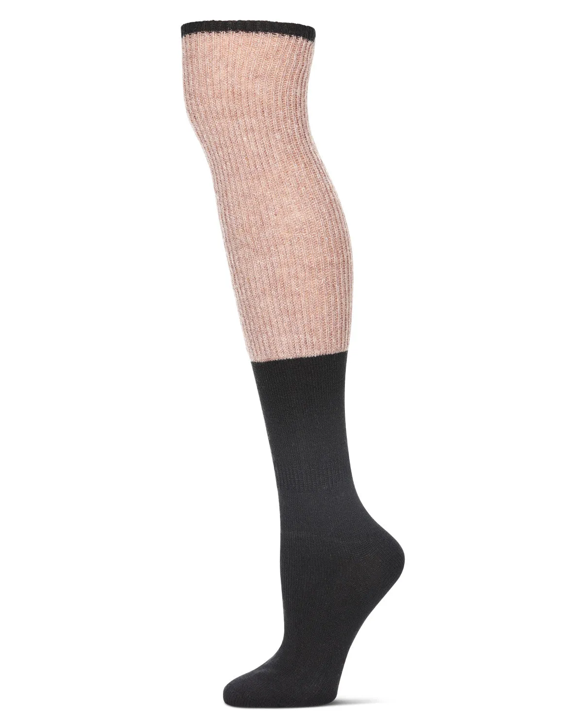 Women's Two Tone Ribbed Wool Over The Knee Socks sold by MeMoi product image thumbnail 4