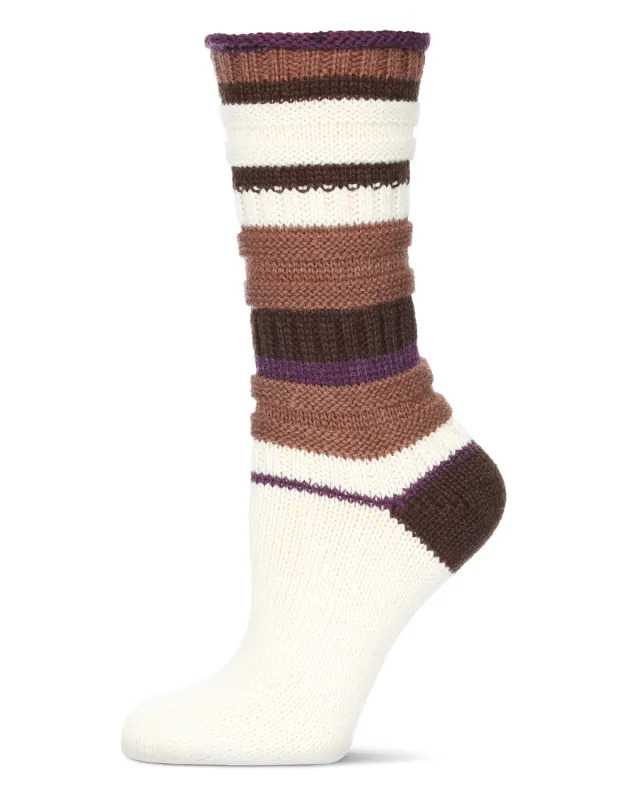 Band Tint Chunky Knit Striped Boot Socks sold by MeMoi