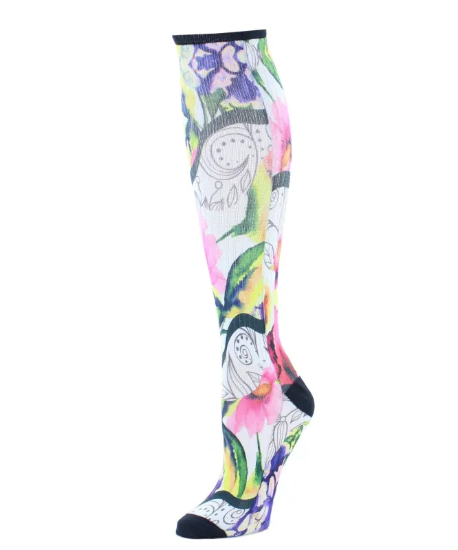 Floral Classics Cotton Blend Knee High Sock sold by MeMoi