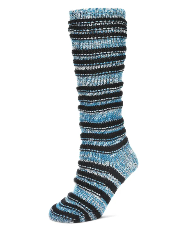 Women's Tri Line Sherpa-Lined Lounge Sock sold by MeMoi