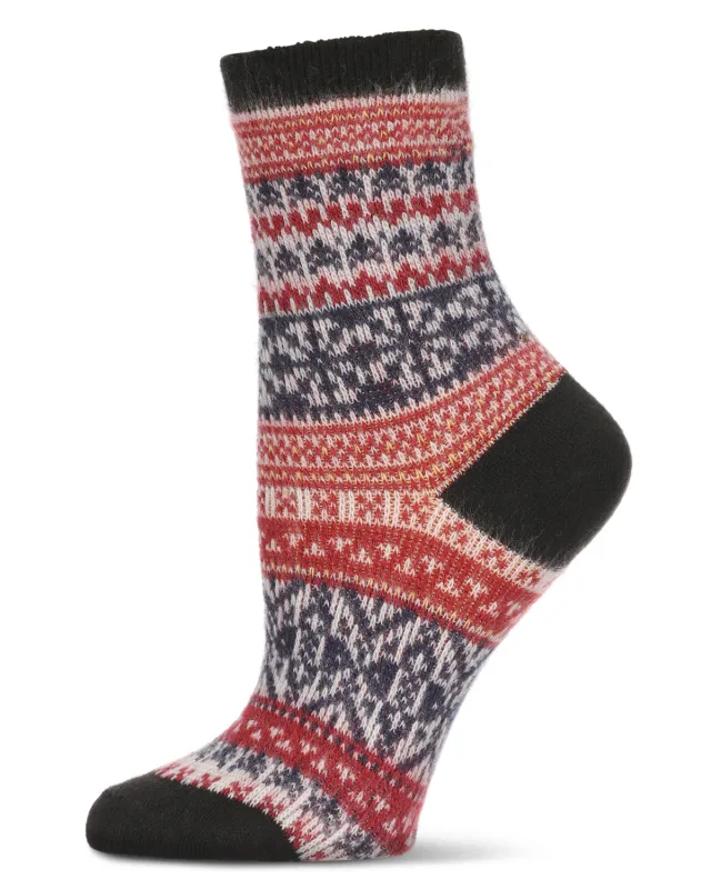 Women's Holiday Wonder Fairisle Soft-fit Crew Socks sold by MeMoi