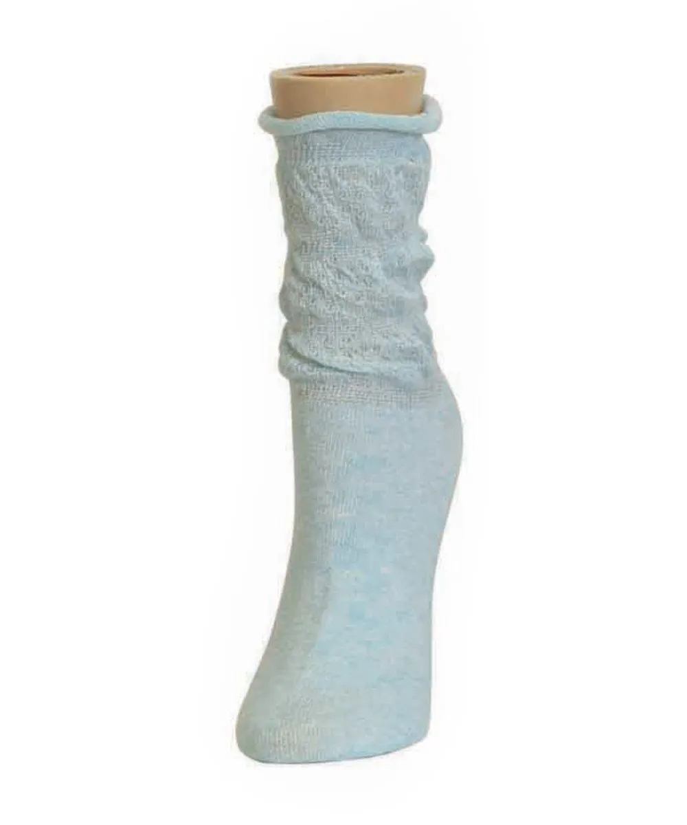 Subtle Slouch Cotton Blend Roll Cuff Ankle Socks sold by MeMoi product image thumbnail 2