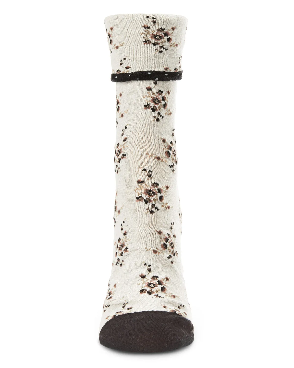 Vintage Floral Women's Cotton Blend Ankle Socks sold by MeMoi product image thumbnail 2