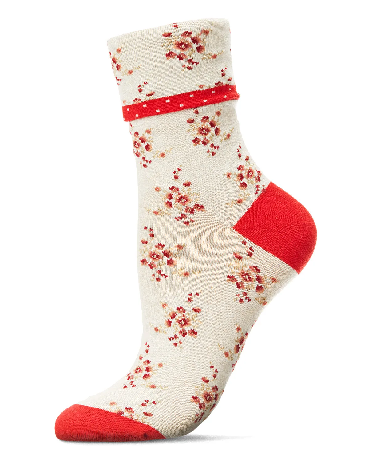 Vintage Floral Women's Cotton Blend Ankle Socks sold by MeMoi product image thumbnail 5