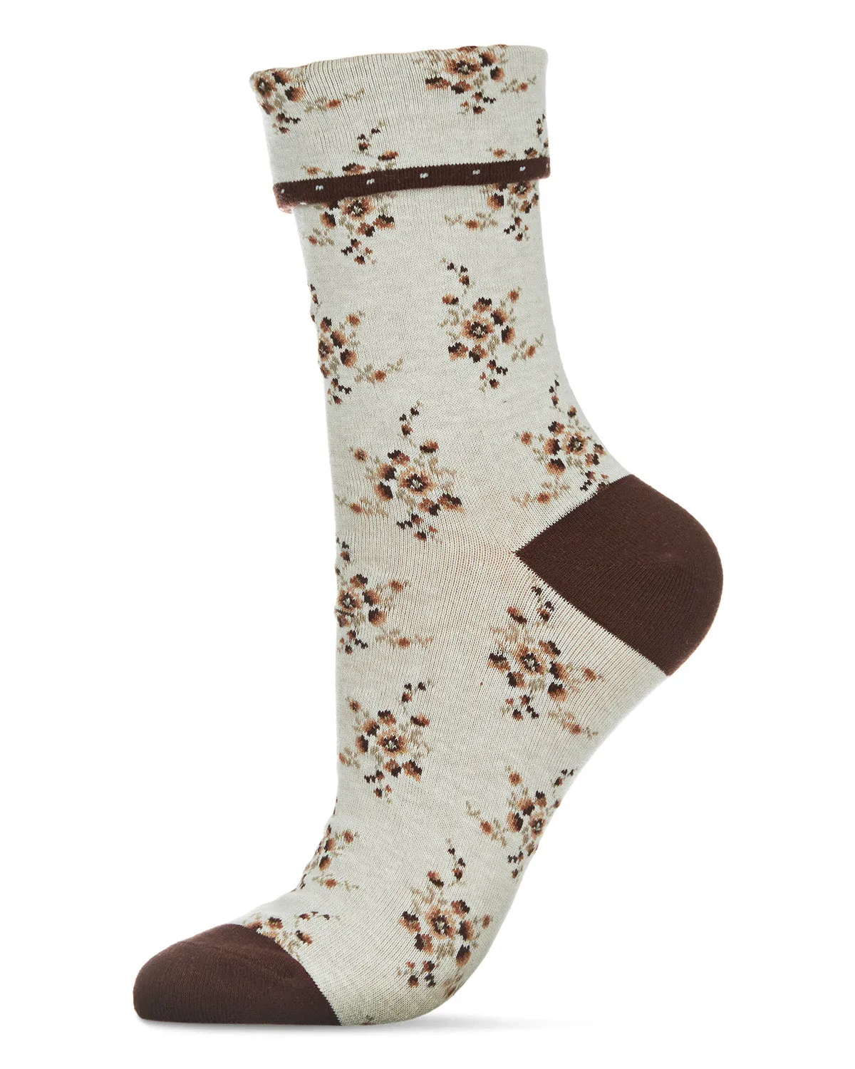 Vintage Floral Women's Cotton Blend Ankle Socks sold by MeMoi product image thumbnail 3