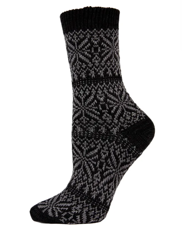 Women's Traditional Cozy Snowflake Crew Socks sold by MeMoi
