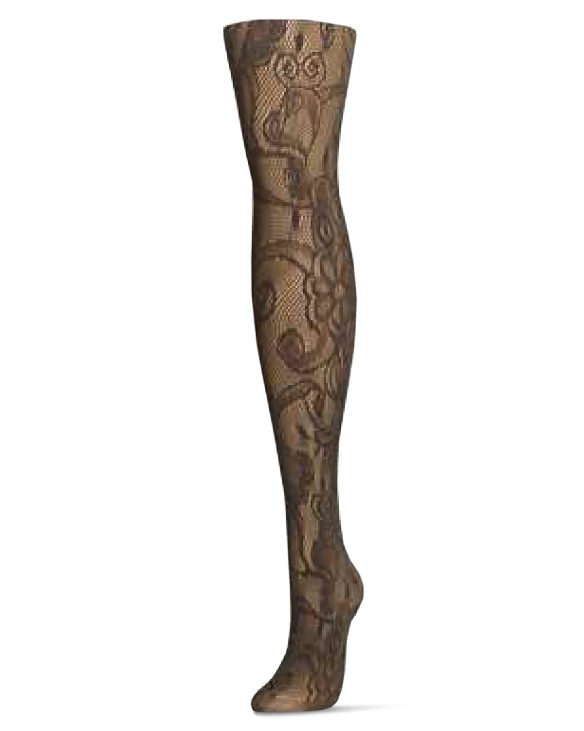 Women's Botanic Scene Net Tights sold by MeMoi product image thumbnail 2
