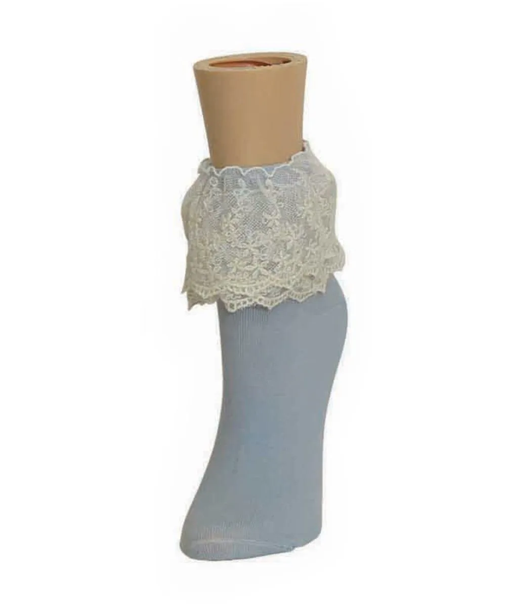 Women's Delicate Duo Lace Anklet Socks sold by MeMoi
