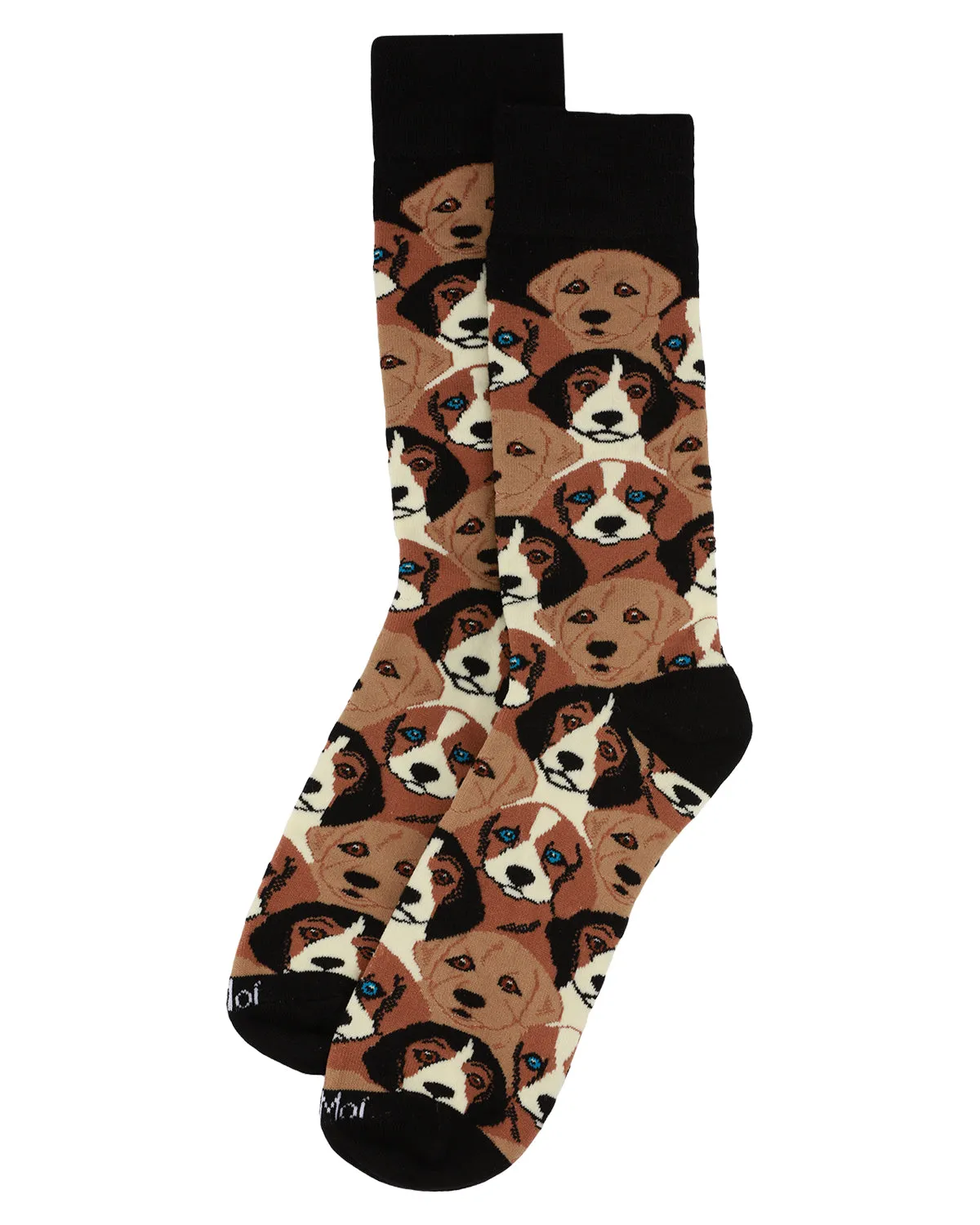 Men's Puppy Dog Face Bamboo Blend Novelty Crew Sock sold by MeMoi product image thumbnail 3
