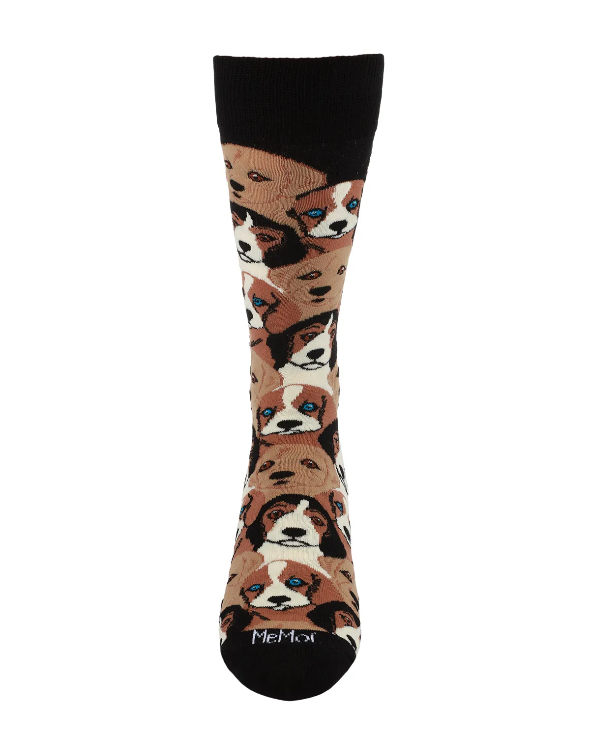 Men's Puppy Dog Face Bamboo Blend Novelty Crew Sock sold by MeMoi product image thumbnail 2