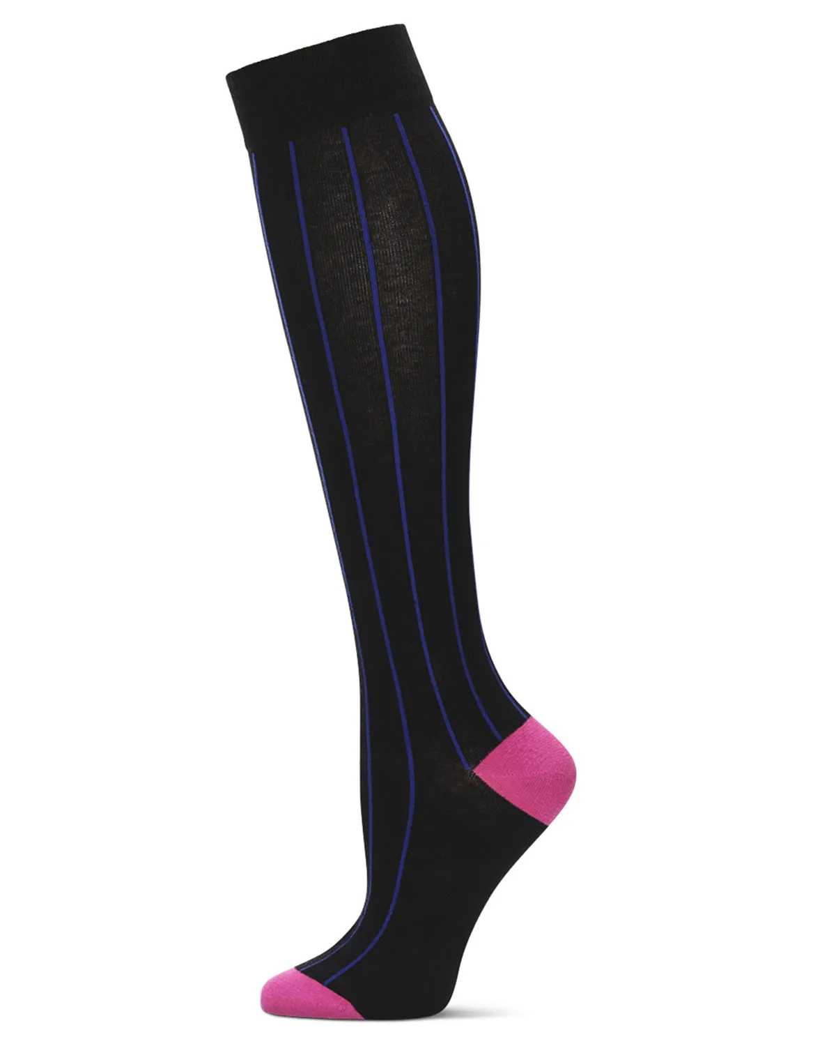 Hot Pinstripe Cotton Blend Knee High Sock sold by MeMoi product image thumbnail 2