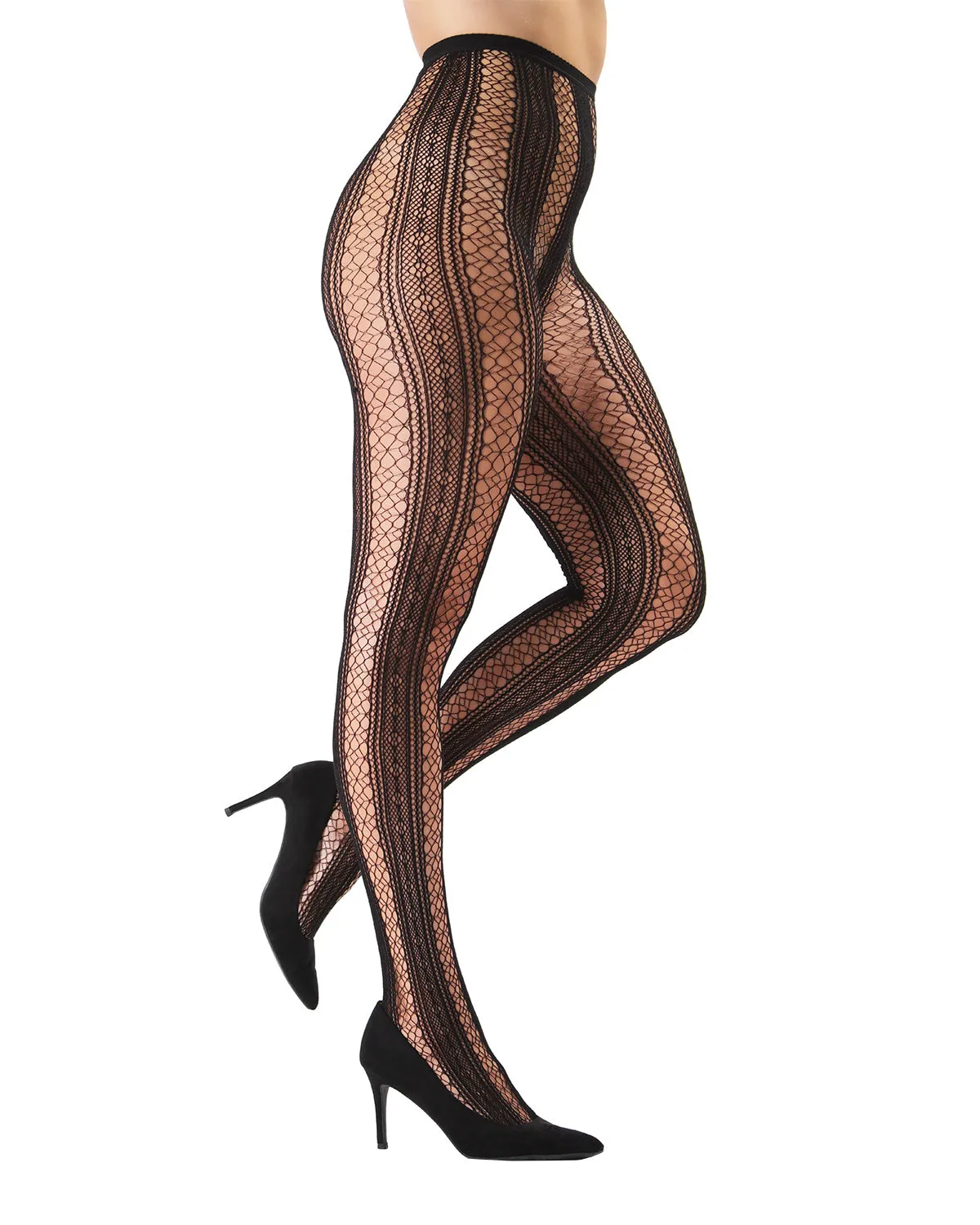 Epic Stripe Glamour Fishnet Tights sold by MeMoi