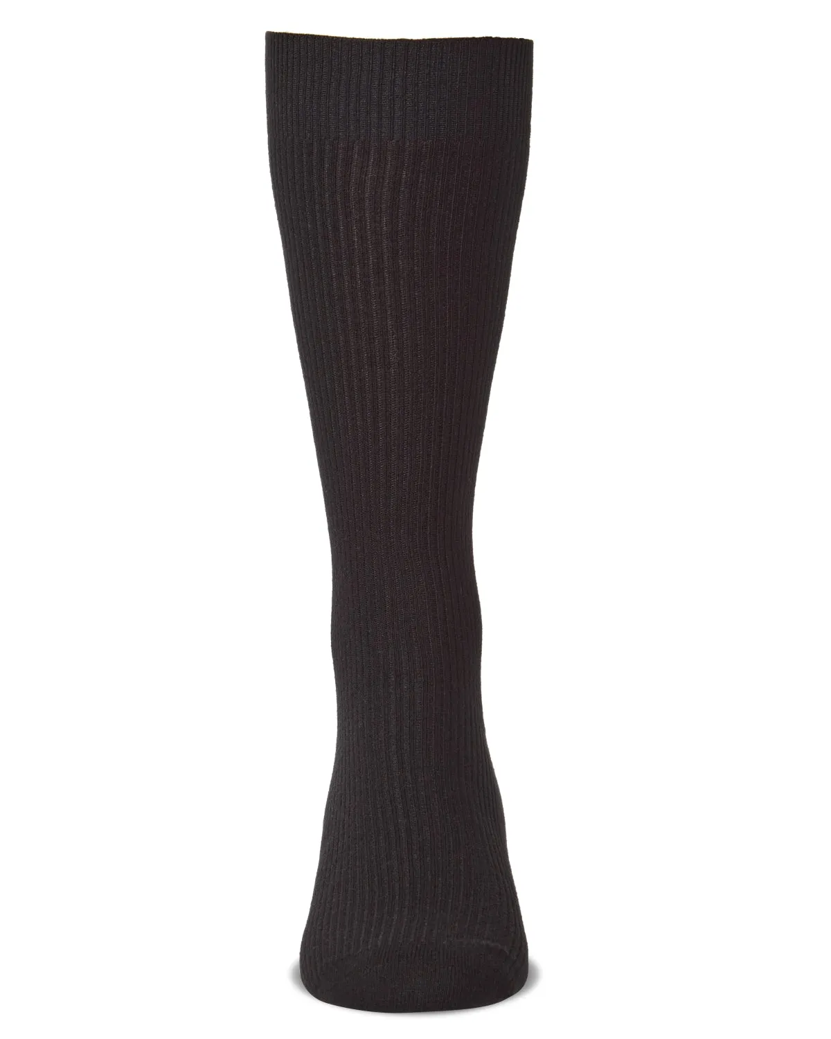 Men's 3 Pair Pack Pin Ribbed Cotton Blend Crew Socks sold by MeMoi product image thumbnail 4