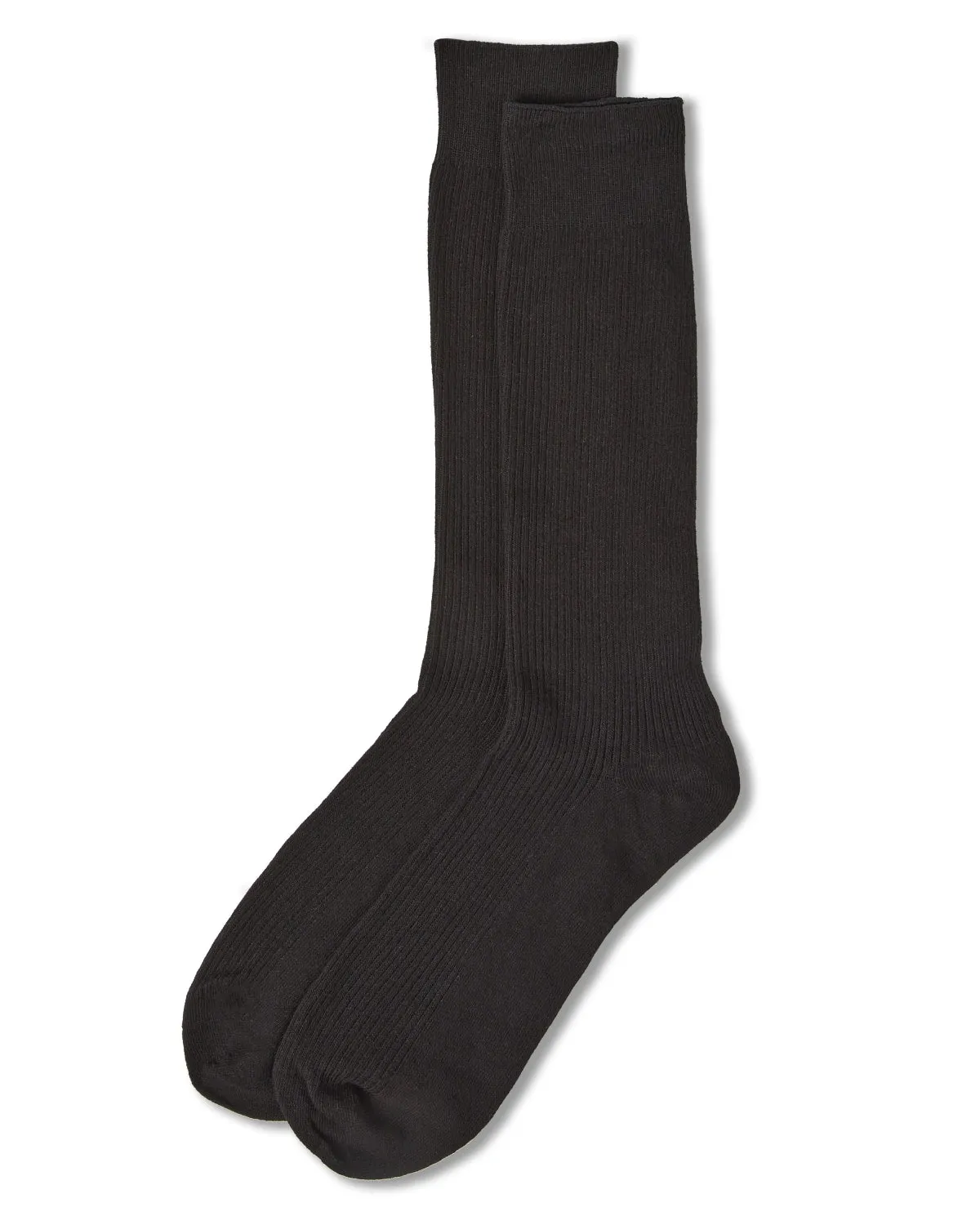 Men's 3 Pair Pack Pin Ribbed Cotton Blend Crew Socks sold by MeMoi product image thumbnail 5