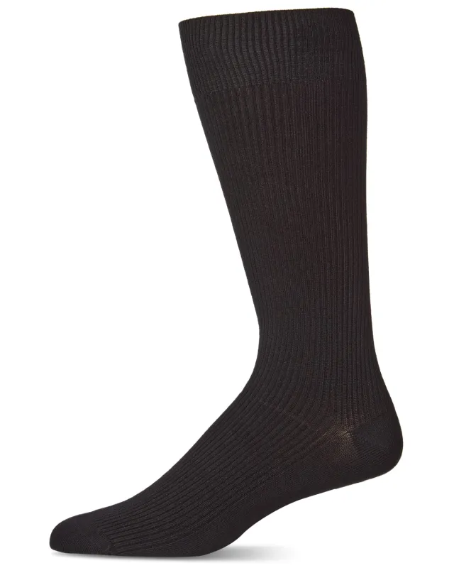 Men's Modal Durable and Flexible Pin Rib Crew Sock sold by MeMoi
