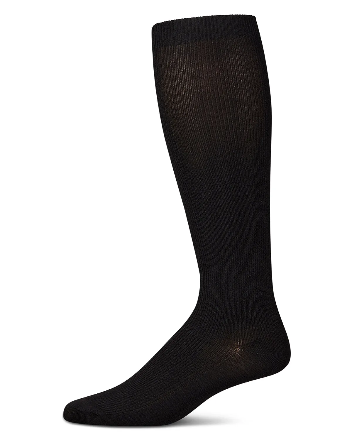 Men's Ribbed Modal-Blend Over-the-Calf Solid-Color Dress Sock sold by MeMoi