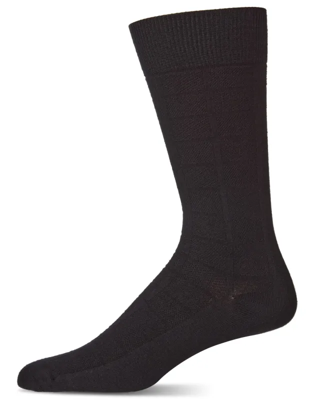 Men's Bamboo Blend Solid Plaid Crew Socks sold by MeMoi