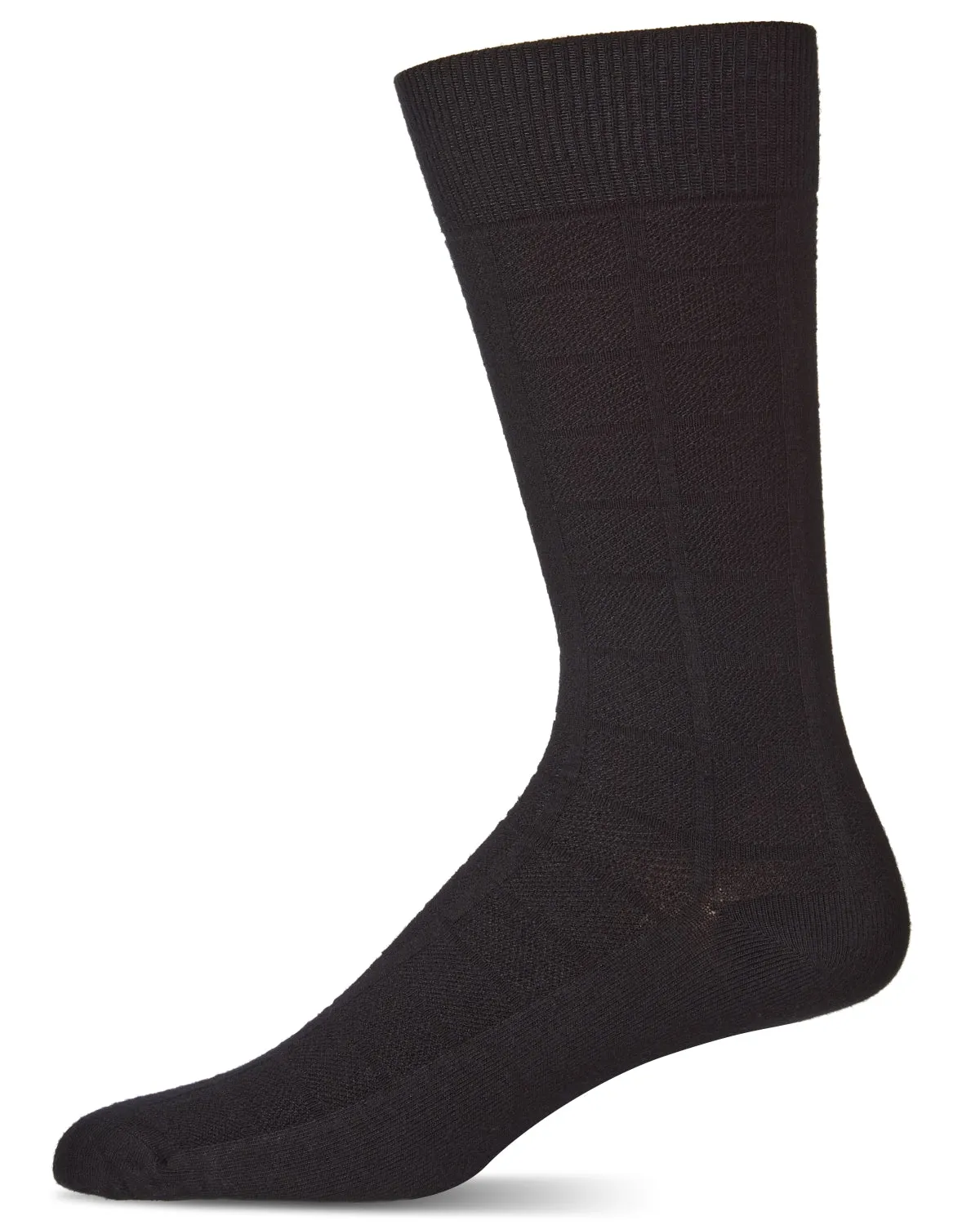 Men's Bamboo Blend Solid Plaid Crew Socks sold by MeMoi