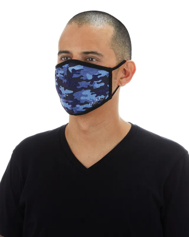 Navy Camo Unisex Face Covering sold by MeMoi
