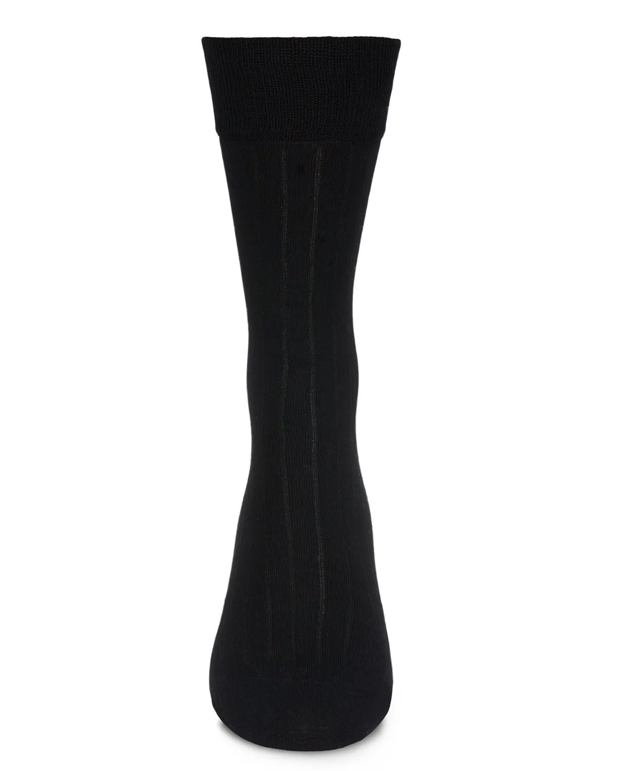 Men's 3 Pair Pack Wide Ribbed Mercerized Cotton Crew Socks sold by MeMoi product image thumbnail 4