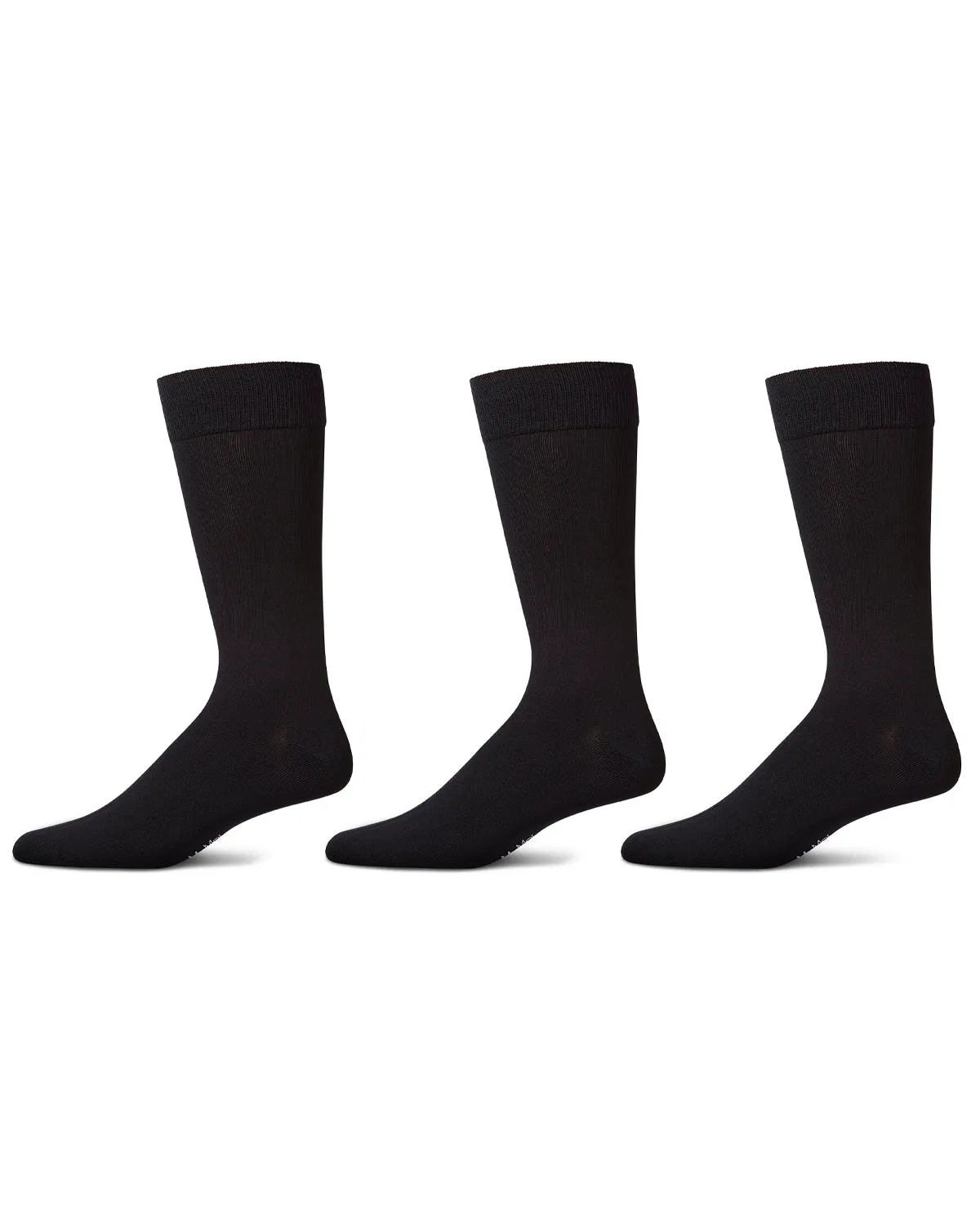 Men's 3 Pair Pack Flat Knit Mercerized Cotton Crew Socks sold by MeMoi