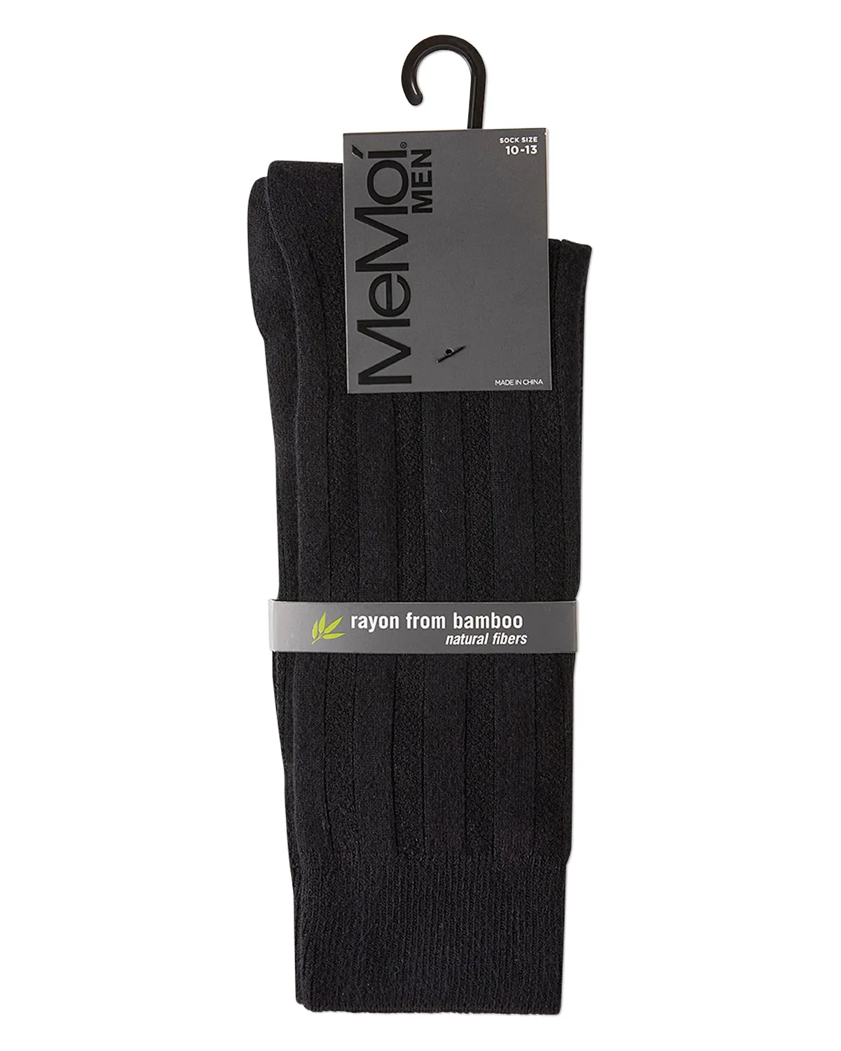 Men's Bamboo Blend Solid Woven Ribbed Crew Socks sold by MeMoi product image thumbnail 3