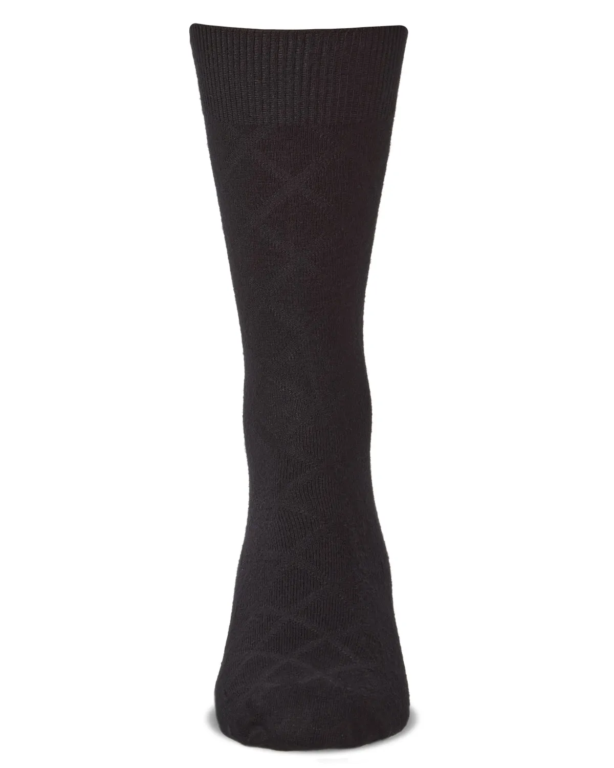 Men's Bamboo Blend Solid Diamond Crew Socks sold by MeMoi product image thumbnail 2