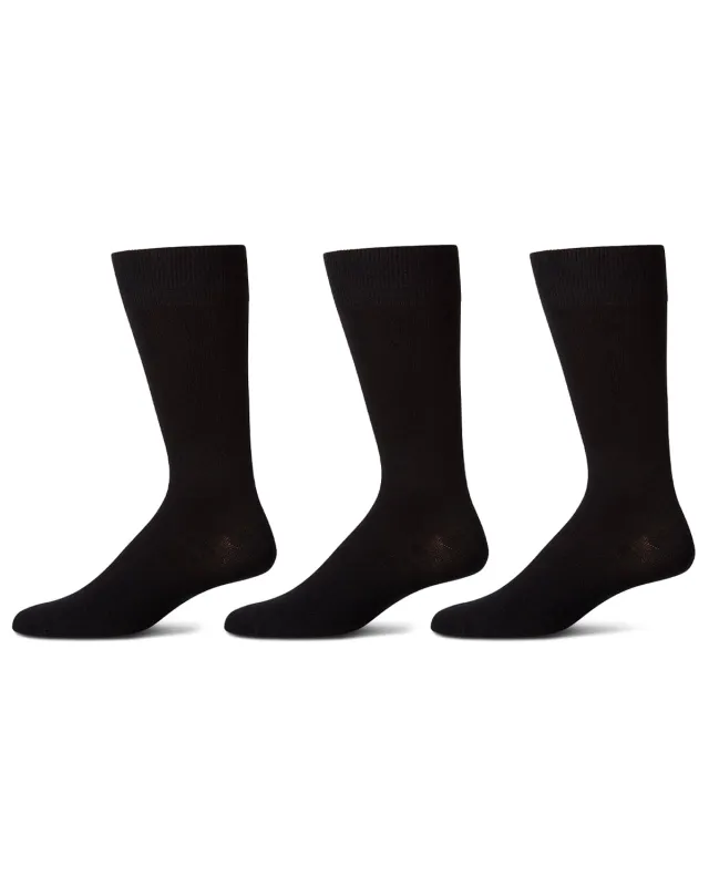 Men's 3 Pair Pack Bamboo Blend Flat Knit Socks sold by MeMoi