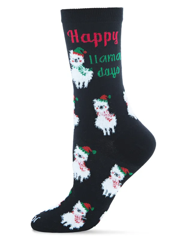 Women's Happy Llama Days Novelty Christmas Socks sold by MeMoi