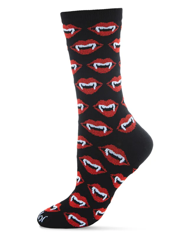 Vampire Lips Novelty Crew Socks sold by MeMoi