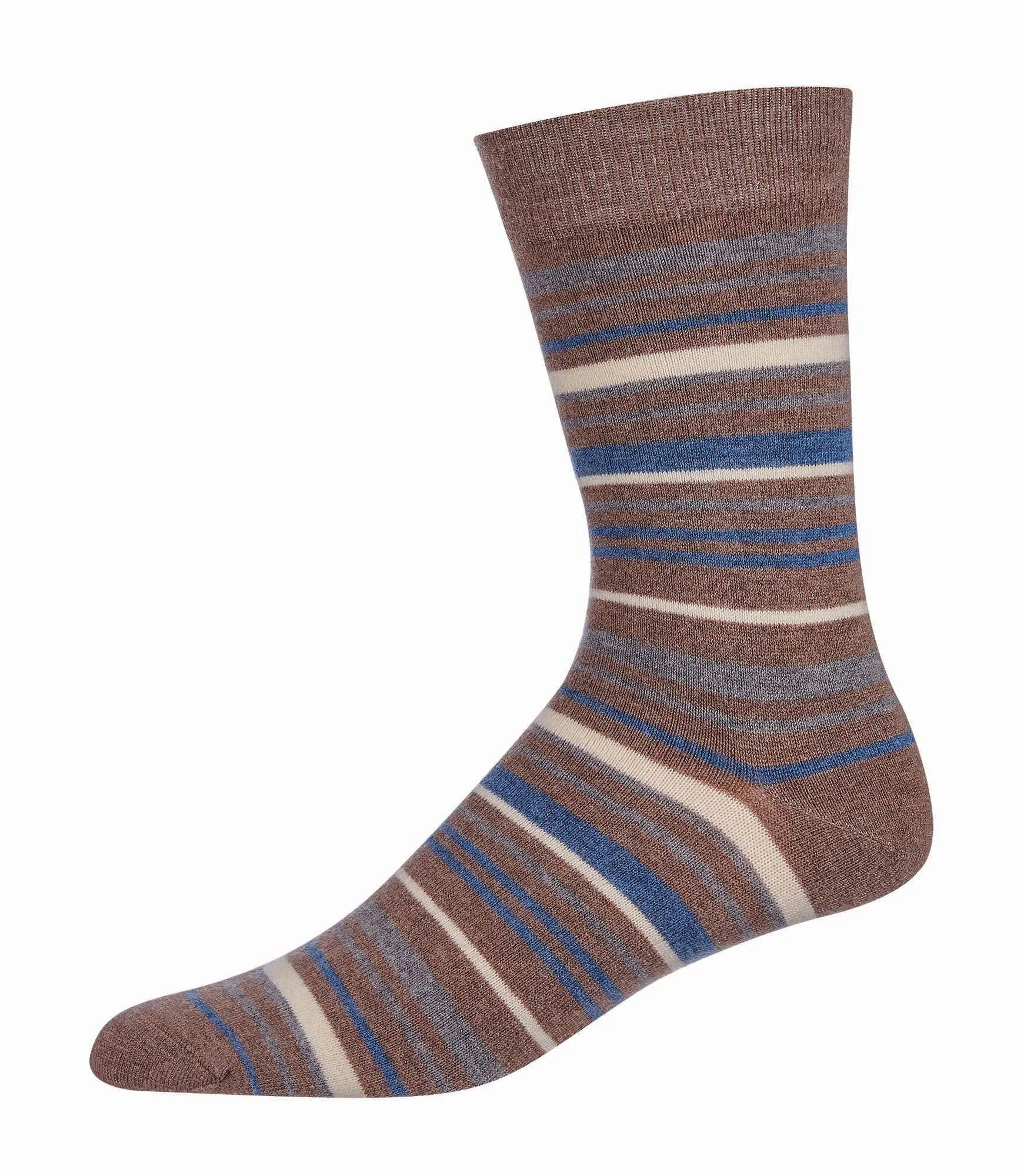 Men's Slick Stripes Luxuriously Soft Cashmere Blend Crew Socks sold by MeMoi
