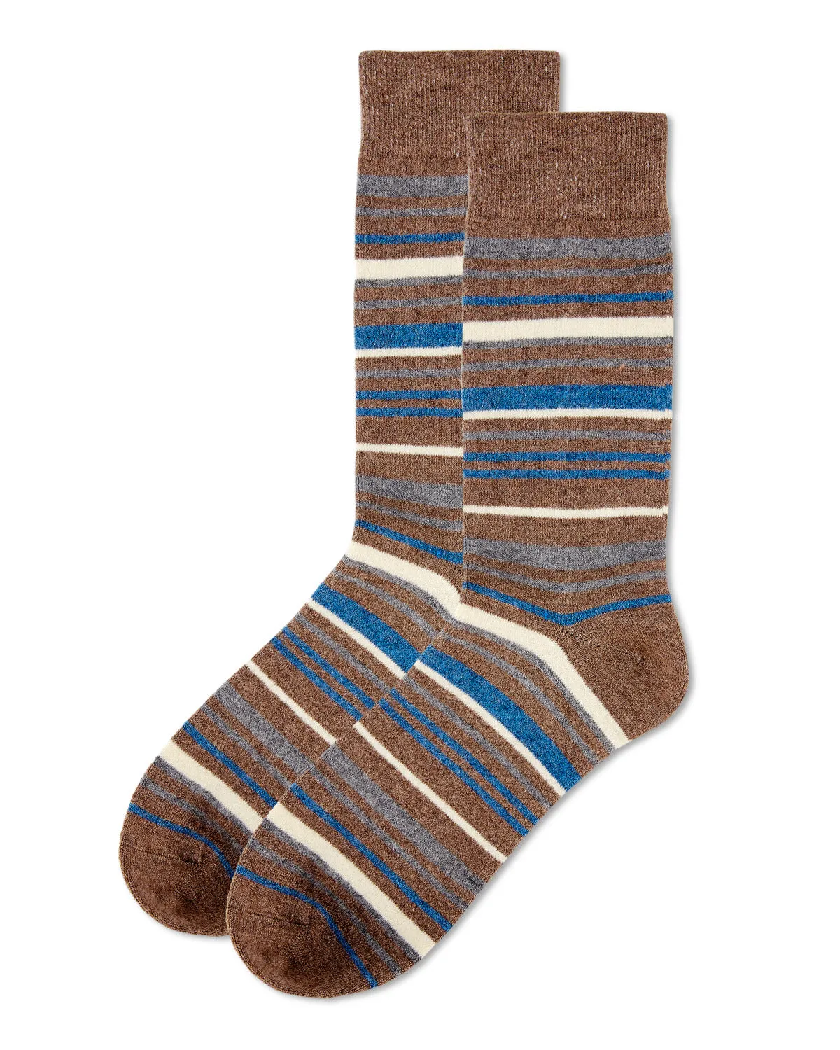 Men's Slick Stripes Luxuriously Soft Cashmere Blend Crew Socks sold by MeMoi product image thumbnail 4