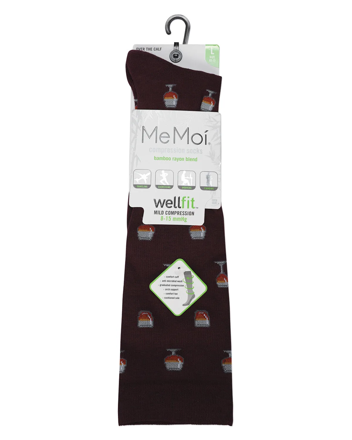 Men's Brandy Bamboo Blend 8-15mmHg Graduated Compression Socks sold by MeMoi product image thumbnail 4