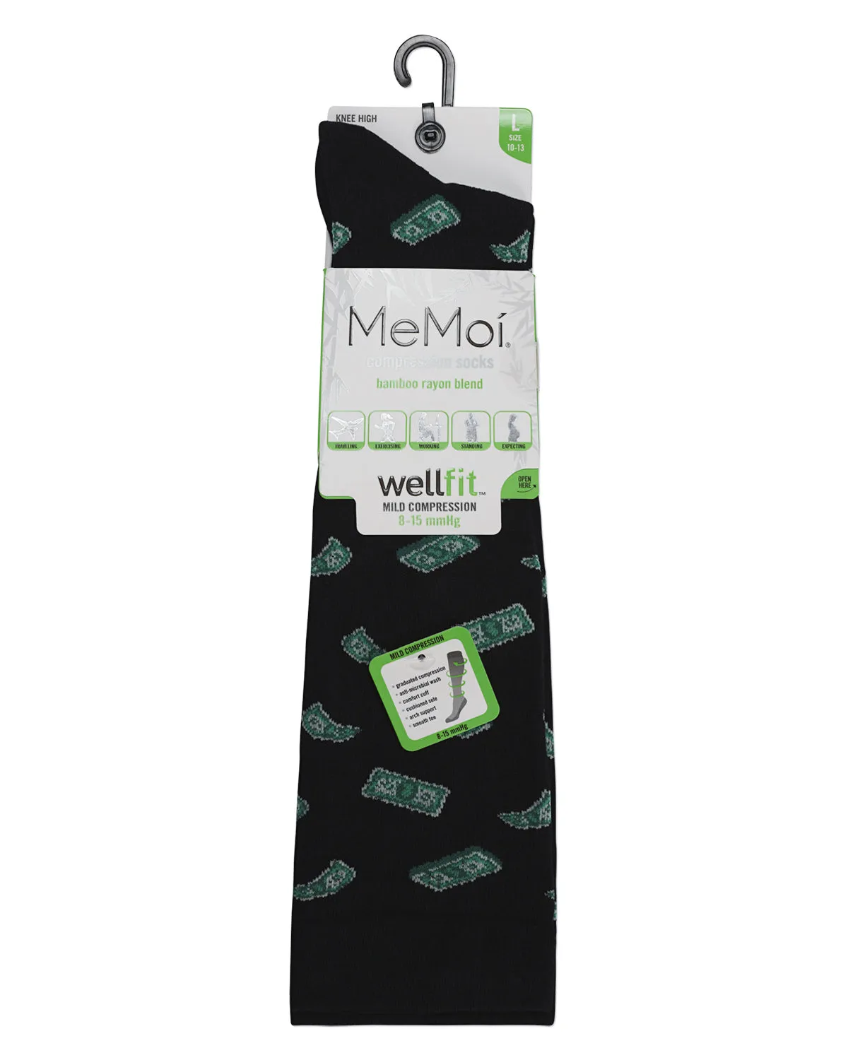 Men's Money Bamboo Blend 8-15mmHg Graduated Compression Socks sold by MeMoi product image thumbnail 4